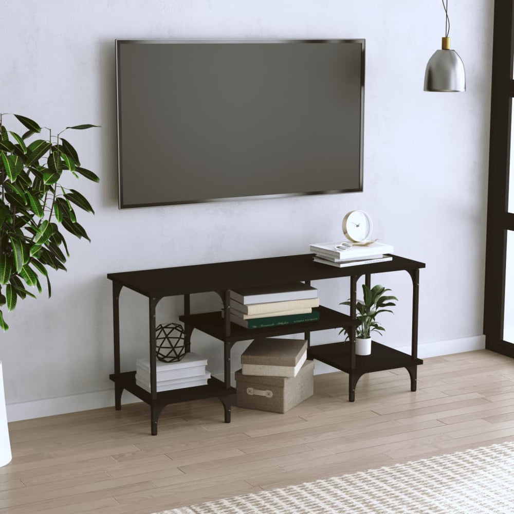Tv-meubel 102x35x45,5 cm bewerkt hout zwart MeubelReus