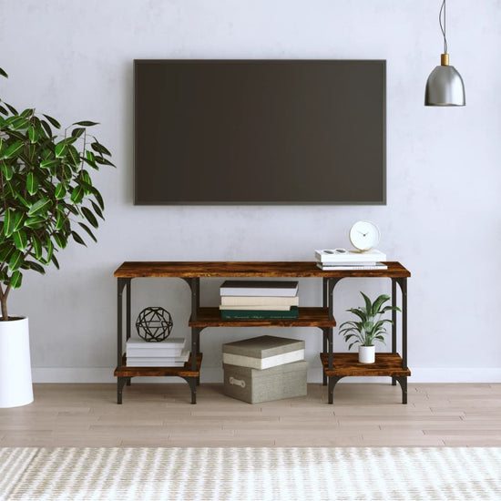 Tv-meubel 102x35x45,5 cm bewerkt hout gerookt eikenkleurig MeubelReus