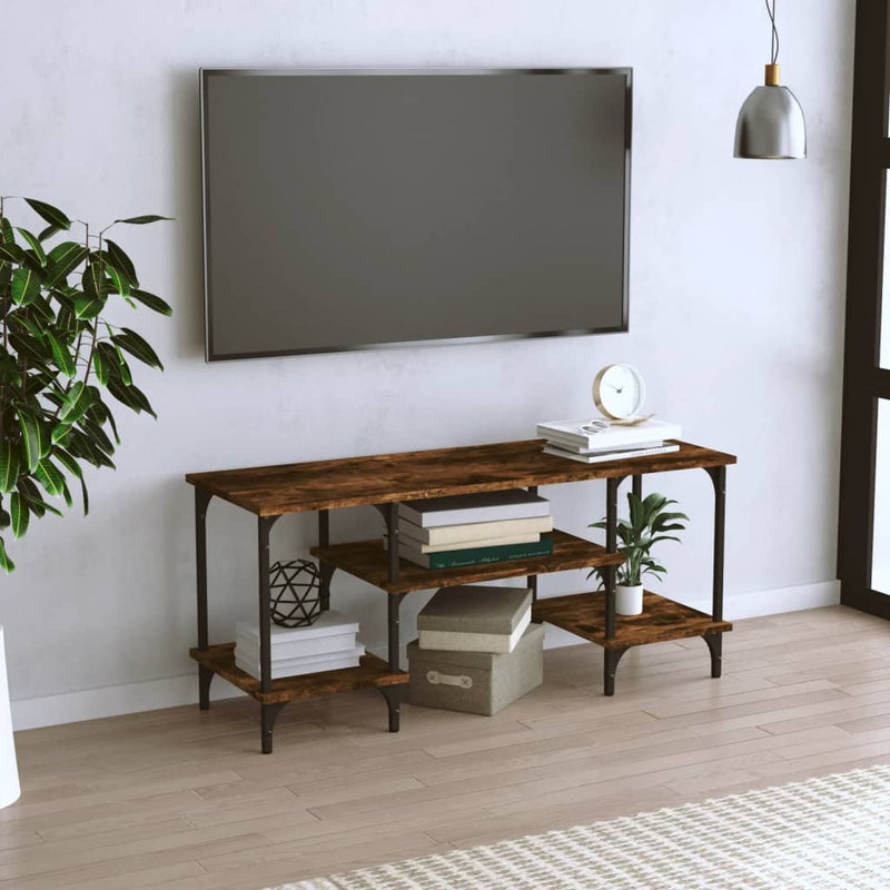 Tv-meubel 102x35x45,5 cm bewerkt hout gerookt eikenkleurig MeubelReus