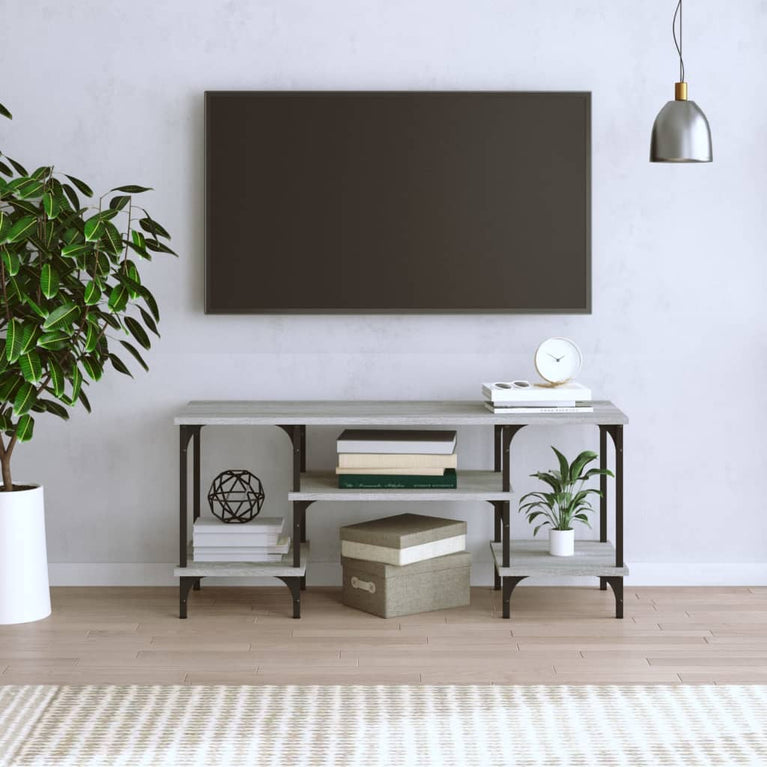Tv-meubel 102x35x45,5 cm bewerkt hout grijs sonoma eikenkleurig MeubelReus