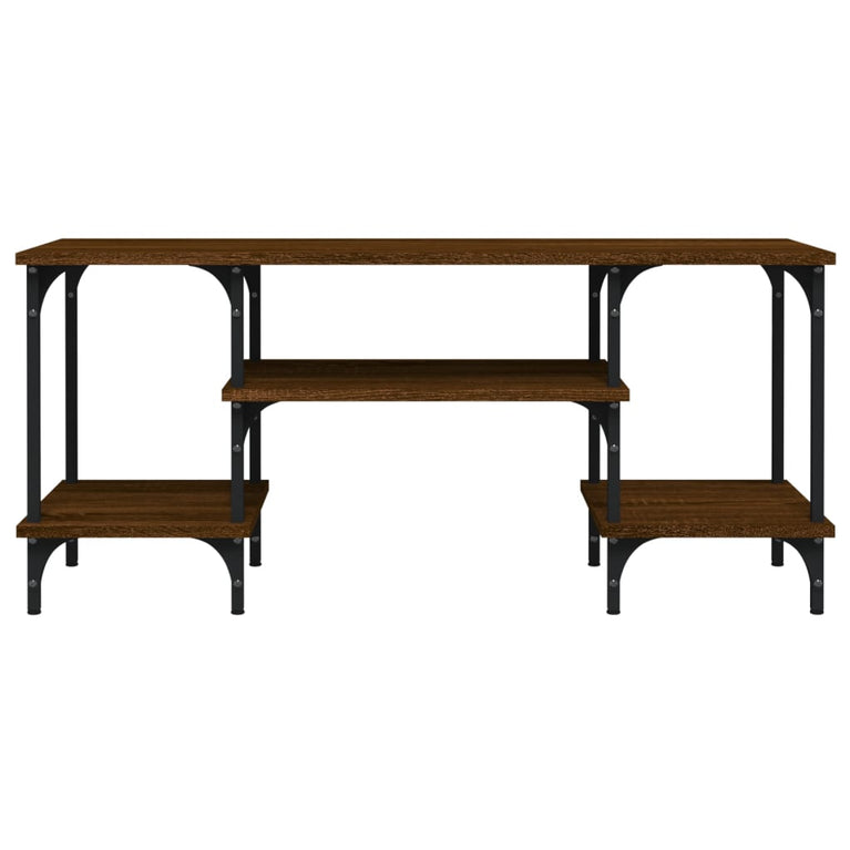 Tv-meubel 102x35x45,5 cm bewerkt hout bruin eikenkleur MeubelReus