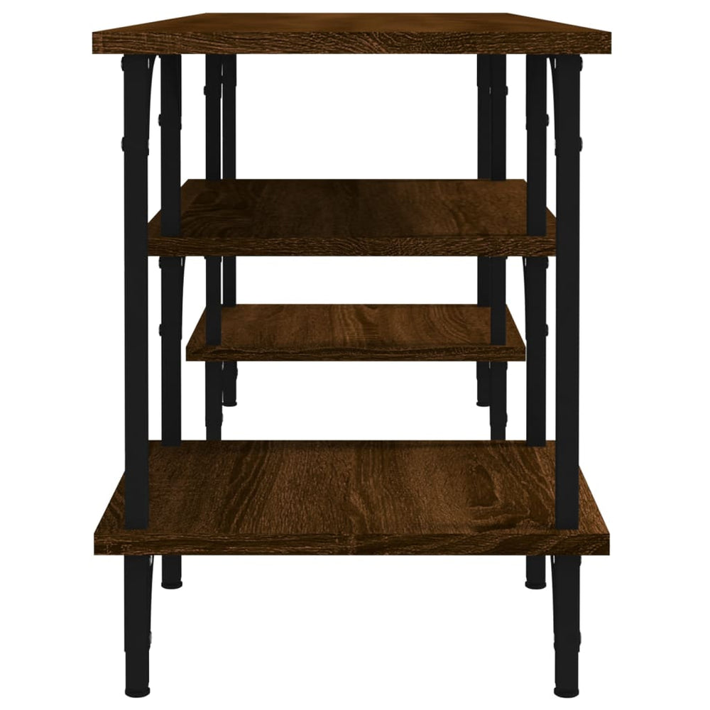 Tv-meubel 102x35x45,5 cm bewerkt hout bruin eikenkleur MeubelReus