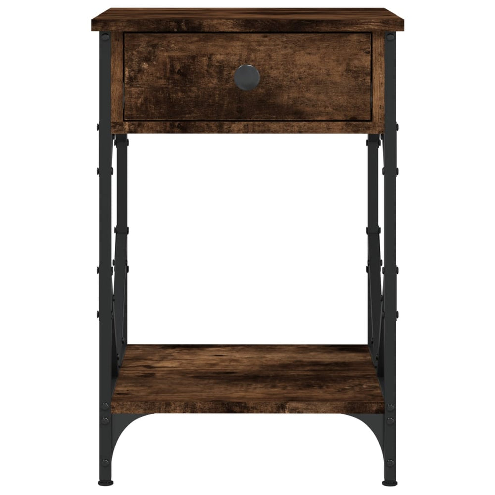 Nachtkastjes 2 st 40x42x60 cm bewerkt hout gerookt eikenkleurig MeubelReus