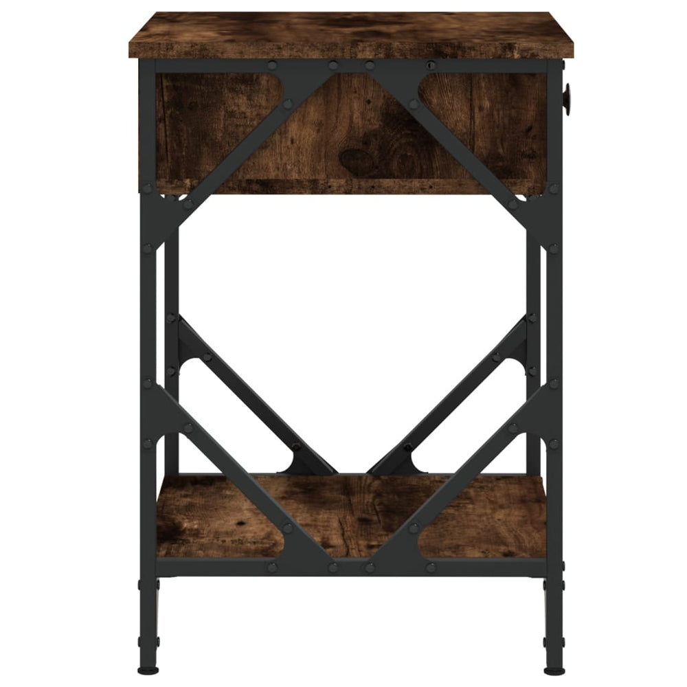 Nachtkastjes 2 st 40x42x60 cm bewerkt hout gerookt eikenkleurig MeubelReus
