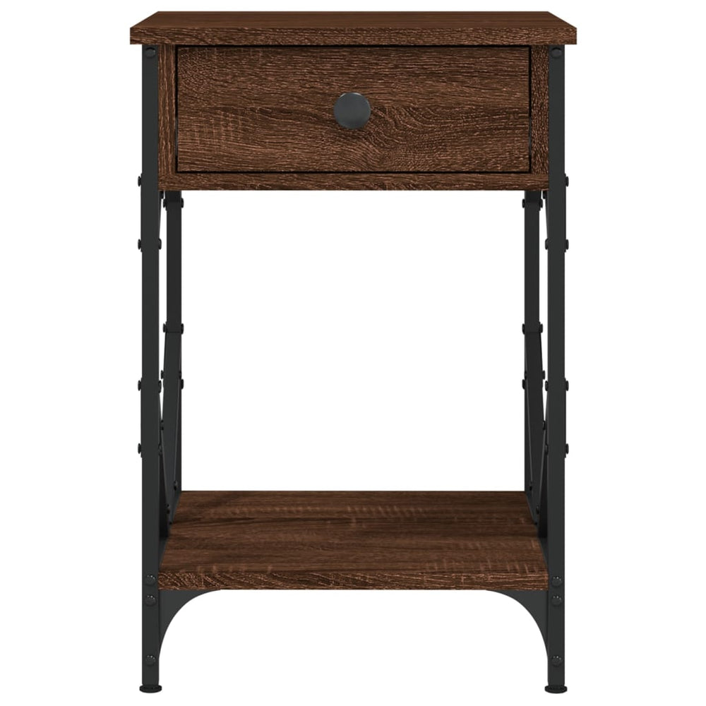 Nachtkastjes 2 st 40x42x60 cm bewerkt hout bruin eikenkleur MeubelReus