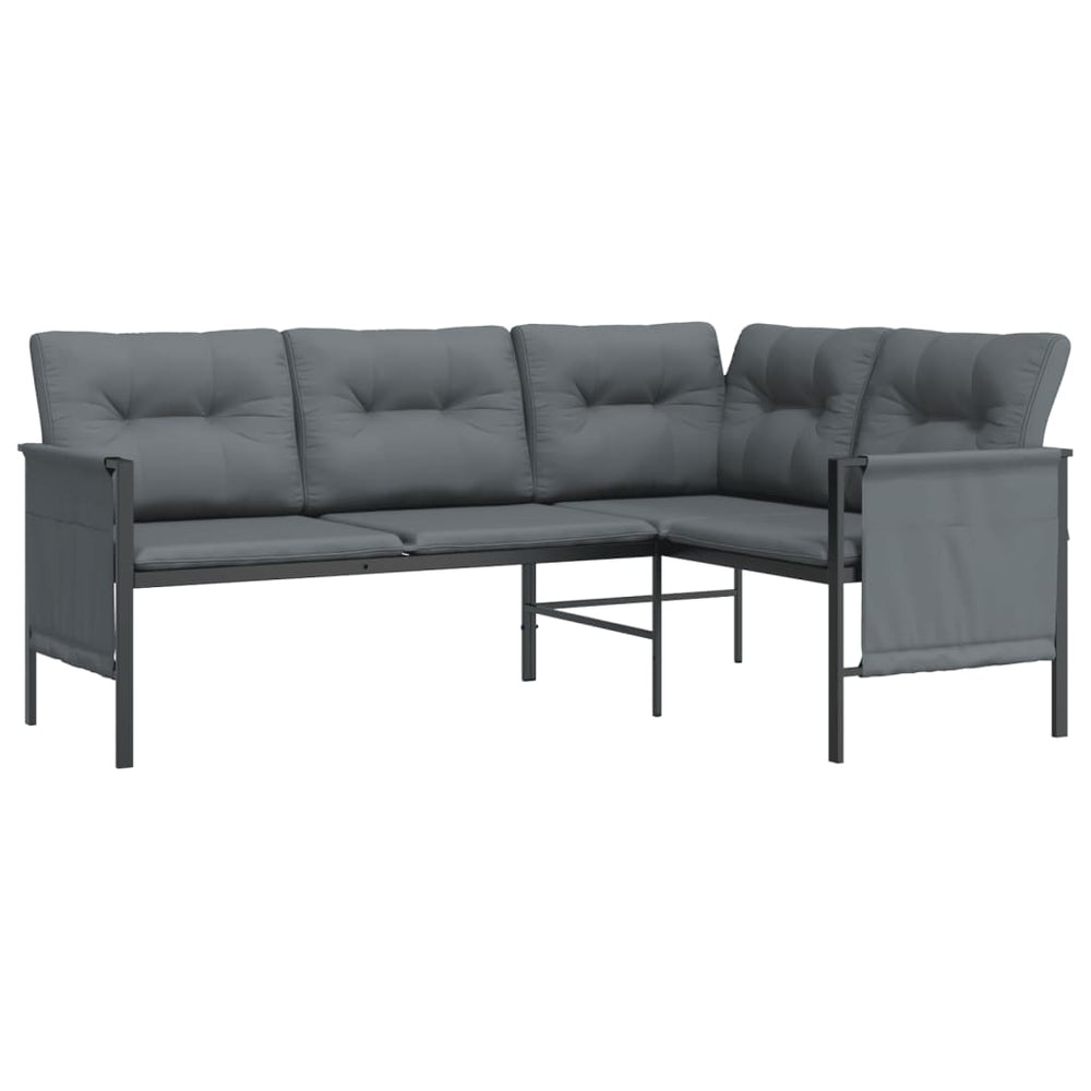 2-delige Loungeset staal antracietkleurig MeubelReus