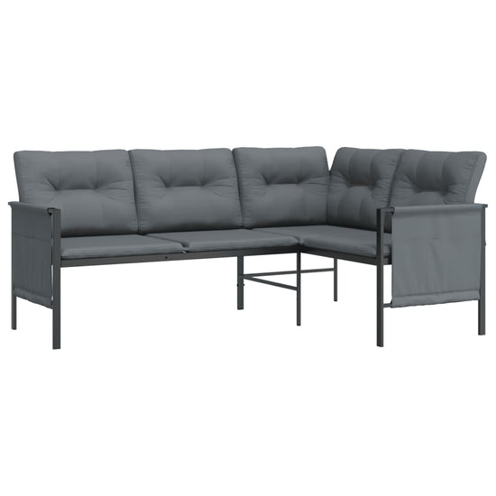 2-delige Loungeset staal antracietkleurig MeubelReus