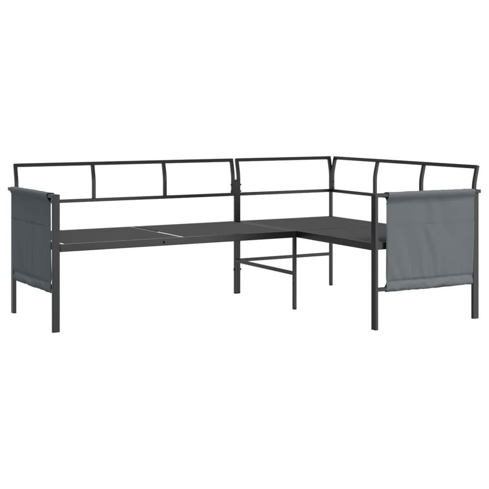 2-delige Loungeset staal antracietkleurig MeubelReus
