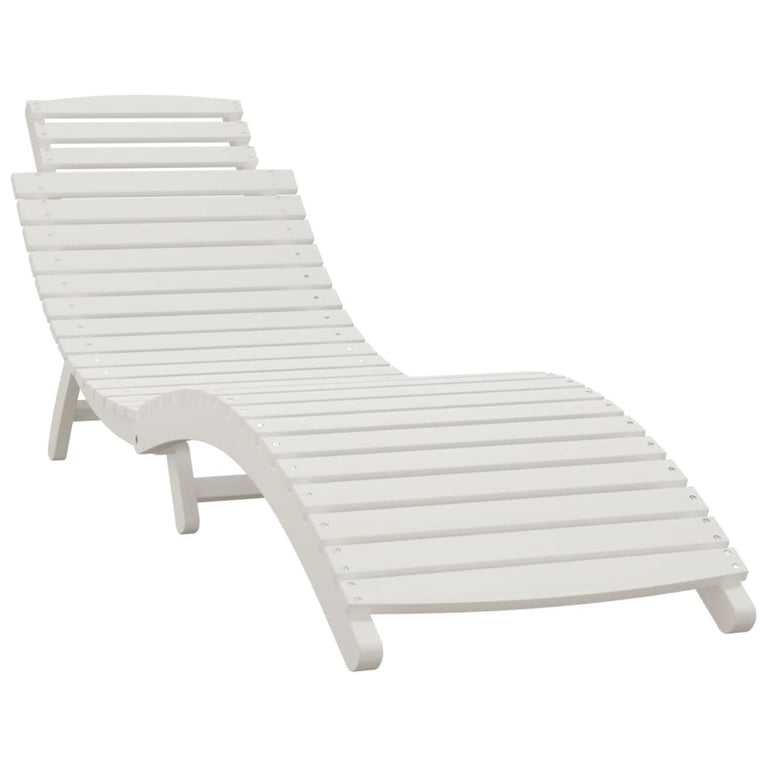 Ligbed 184x55x64 cm massief acaciahout wit MeubelReus