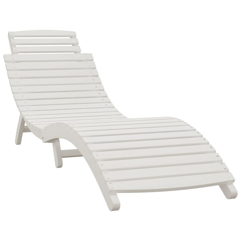 Ligbed 184x55x64 cm massief acaciahout wit MeubelReus