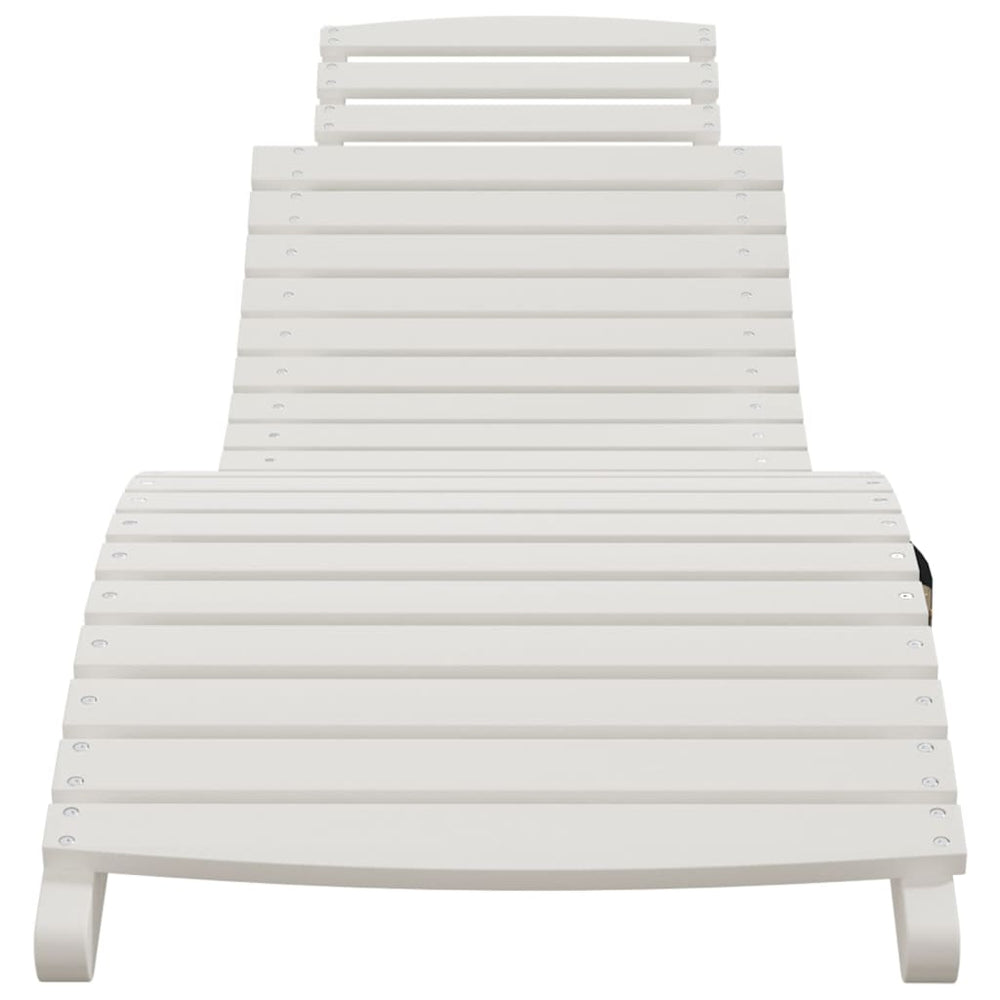 Ligbed 184x55x64 cm massief acaciahout wit MeubelReus