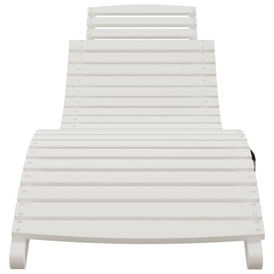 Ligbed 184x55x64 cm massief acaciahout wit MeubelReus