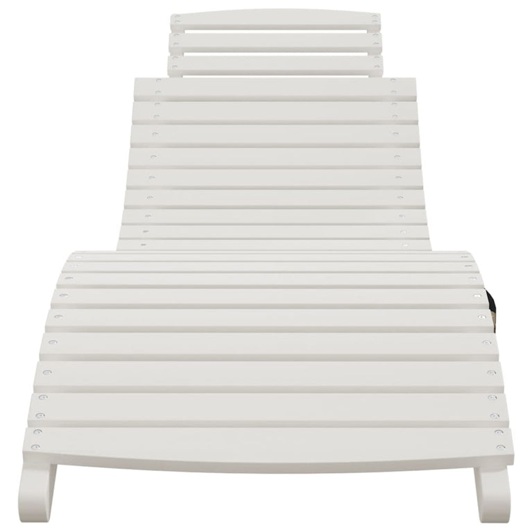 Ligbed 184x55x64 cm massief acaciahout wit MeubelReus