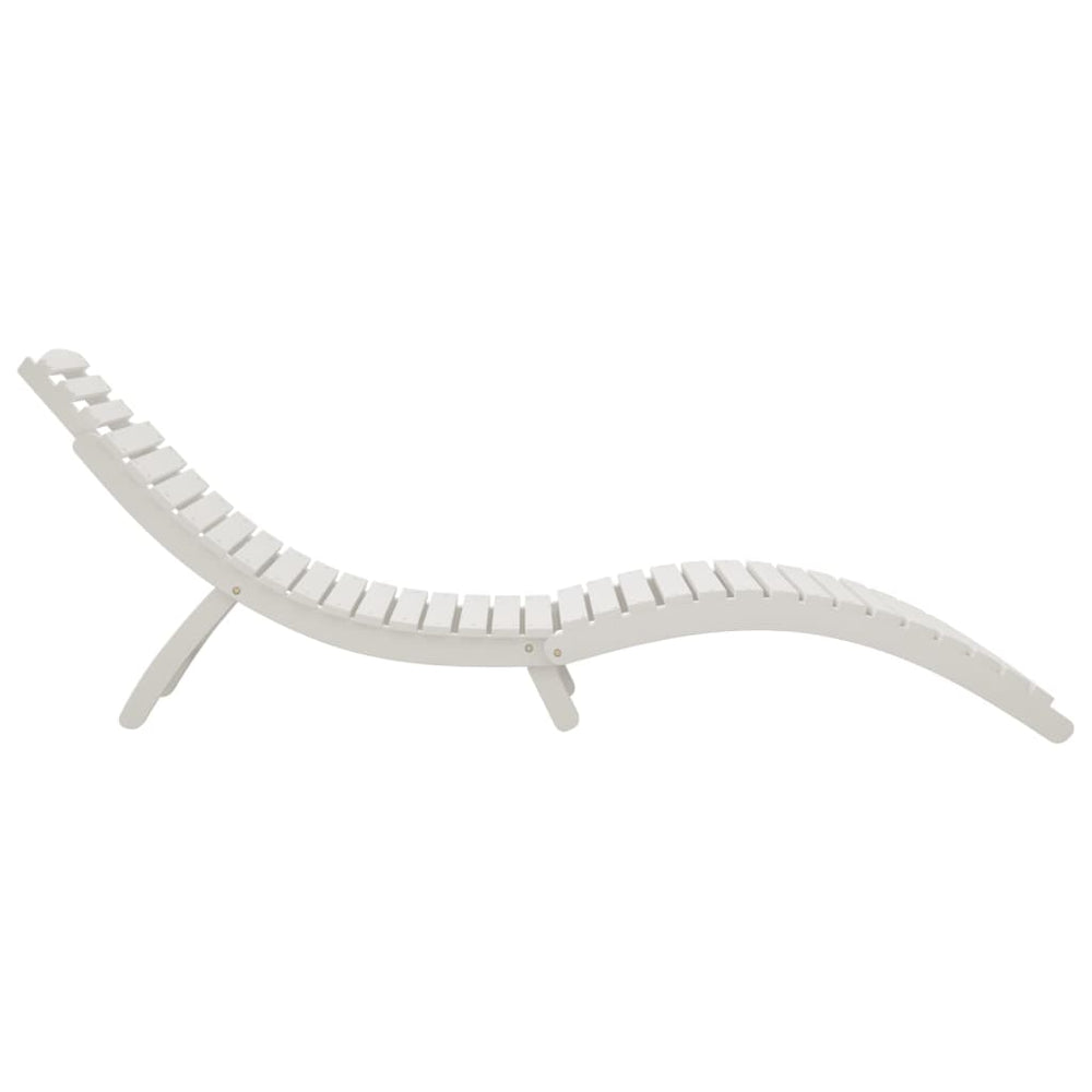 Ligbed 184x55x64 cm massief acaciahout wit MeubelReus