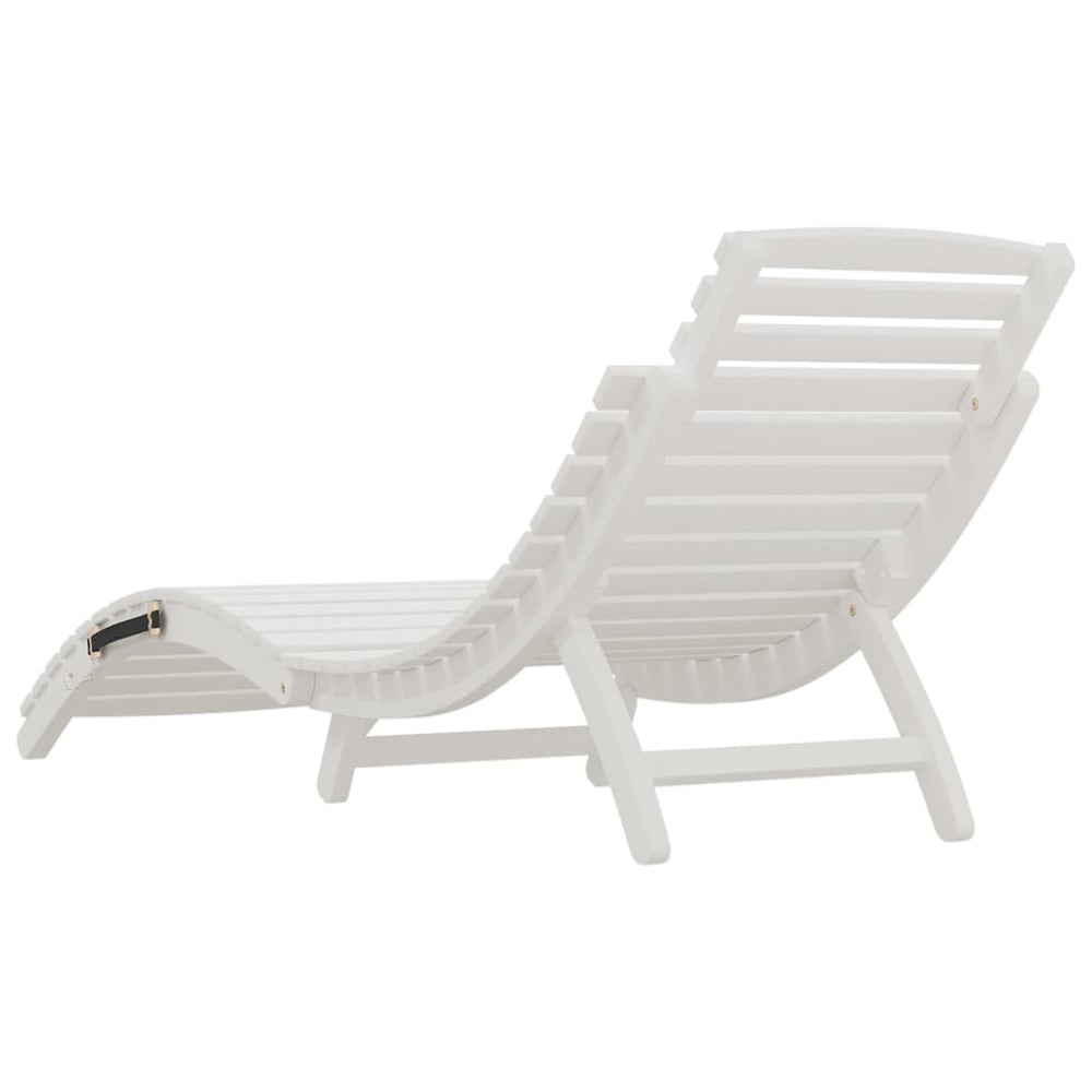 Ligbed 184x55x64 cm massief acaciahout wit MeubelReus