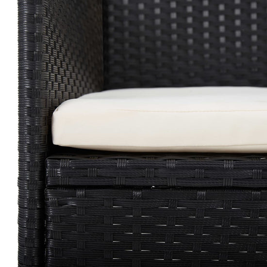 7-delige Tuinset met kussens zwart MeubelReus