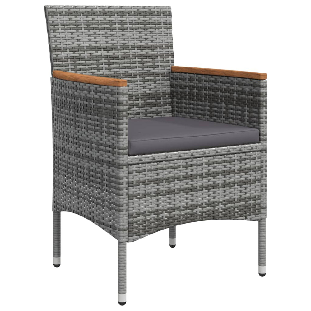 5-delige Tuinset met kussens grijs en zwart MeubelReus