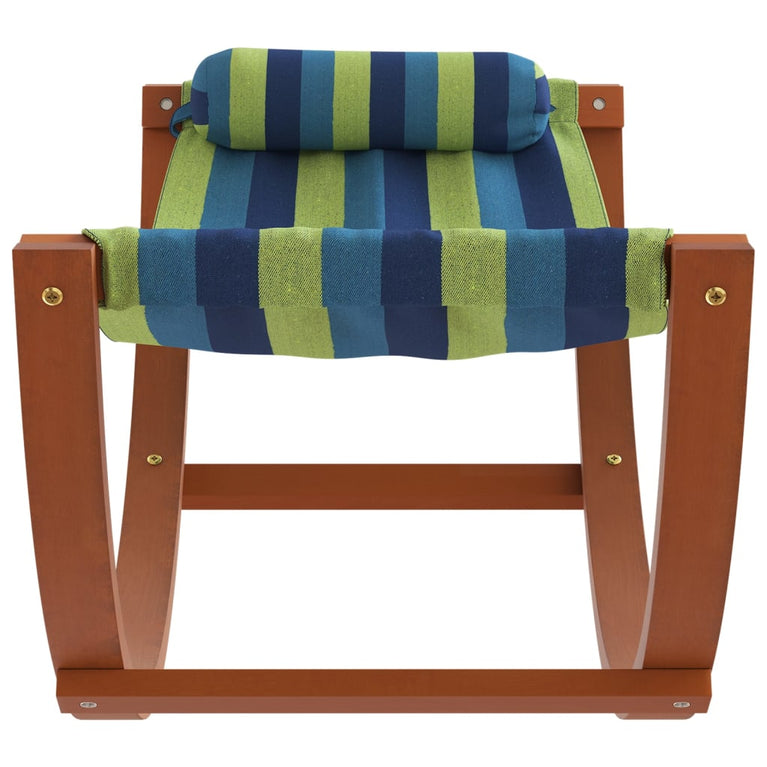 Hangmatschommel voor kinderen stof blauw en groen MeubelReus