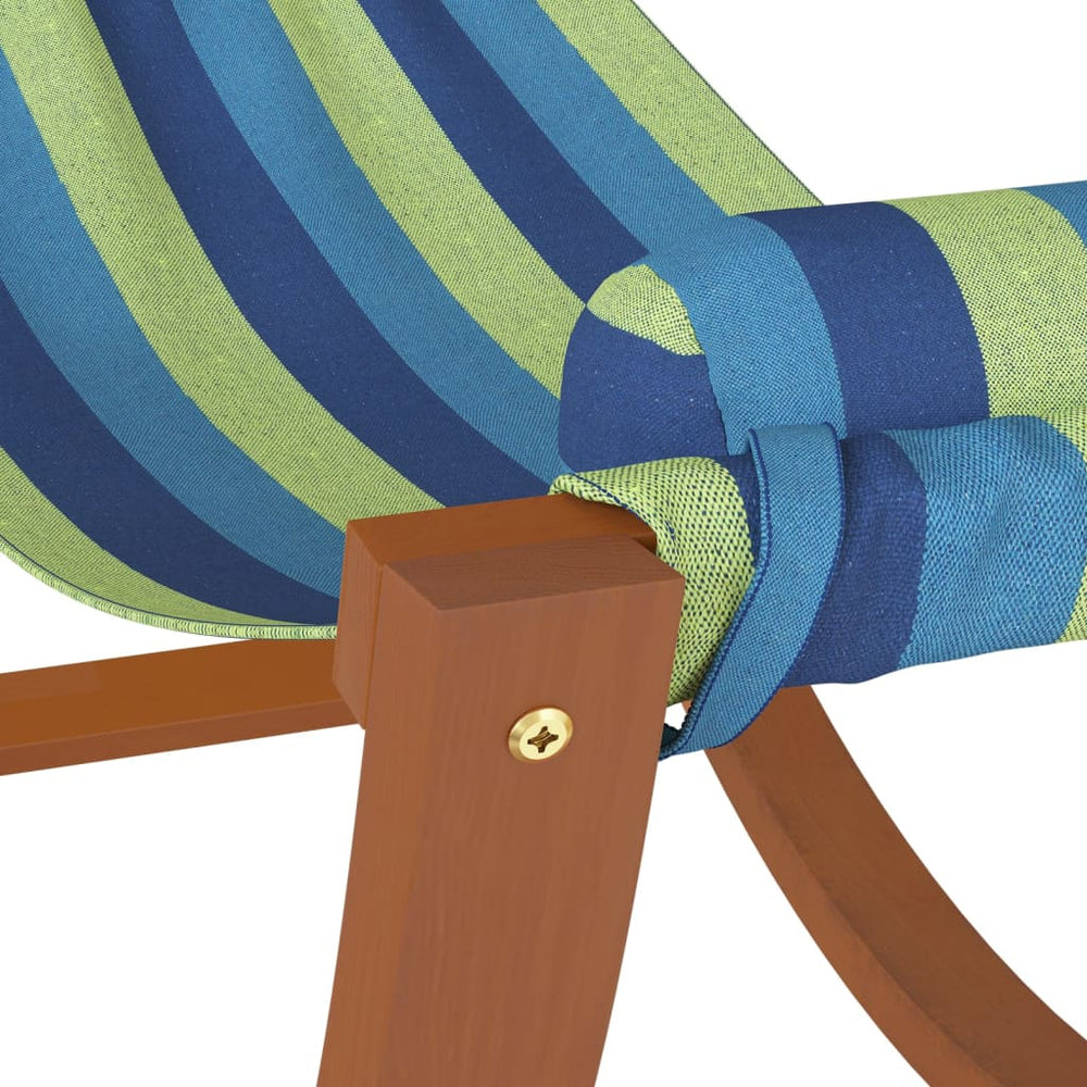 Hangmatschommel voor kinderen stof blauw en groen MeubelReus