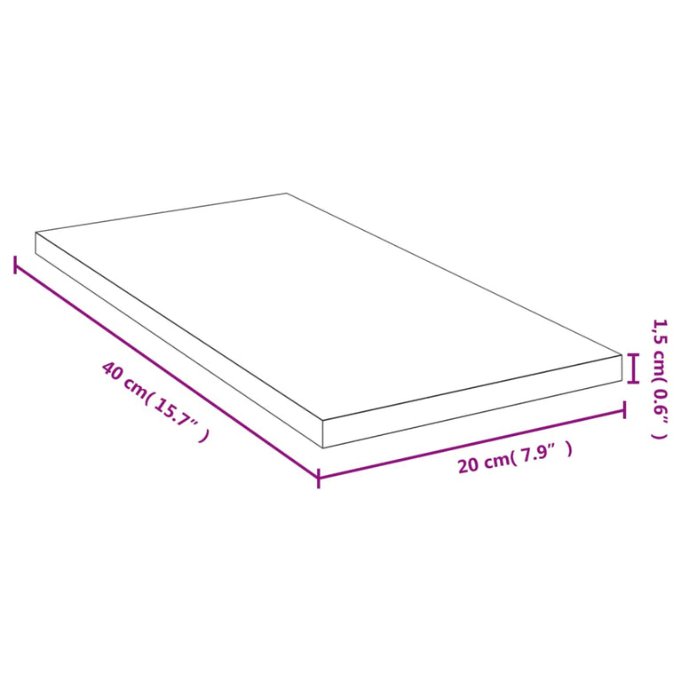 Wandschap 40x20x1,5 cm bamboe MeubelReus