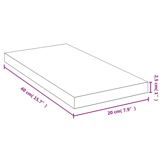 Wandschap 40x20x2,5 cm bamboe MeubelReus