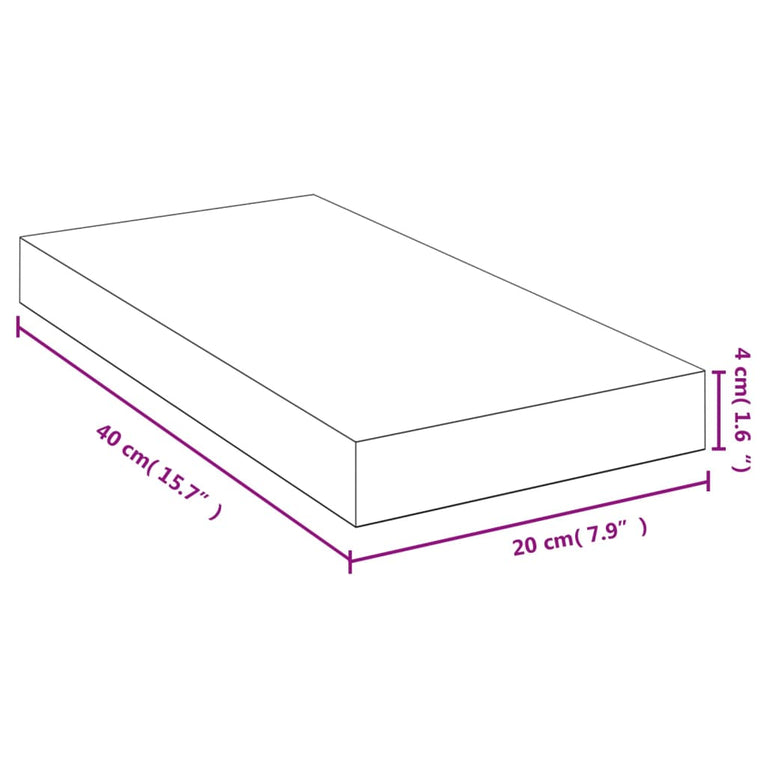 Wandschap 40x20x4 cm bamboe MeubelReus