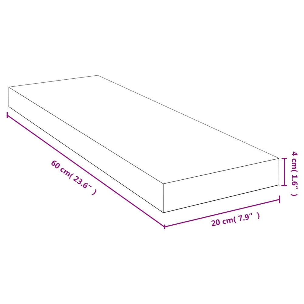 Wandschap 60x20x4 cm bamboe MeubelReus