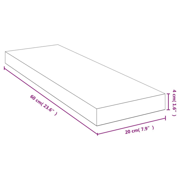 Wandschap 60x20x4 cm bamboe MeubelReus