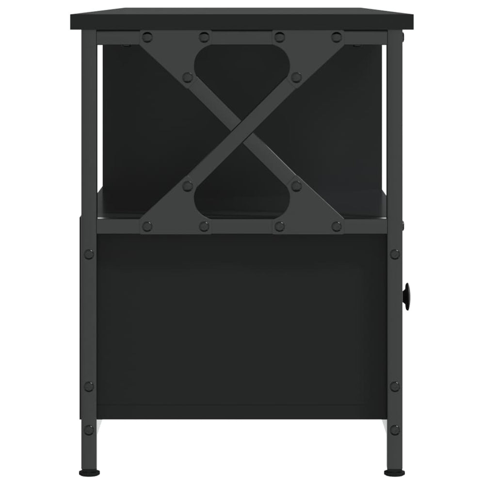 Tv-meubel 102x33x45 cm bewerkt hout en ijzer zwart MeubelReus