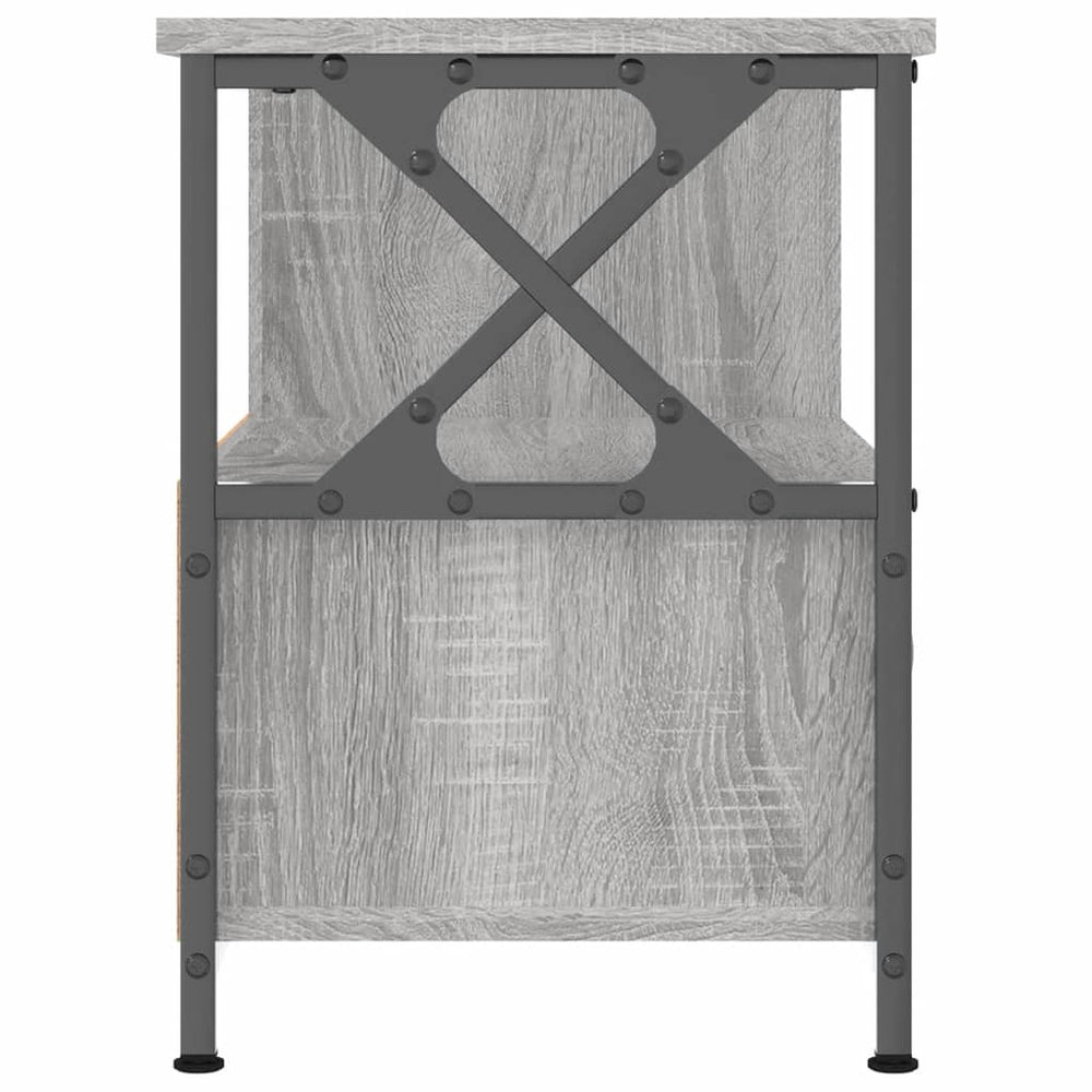 Tv-meubel 90x33x45 cm bewerkt hout grijs sonoma eikenkleurig MeubelReus