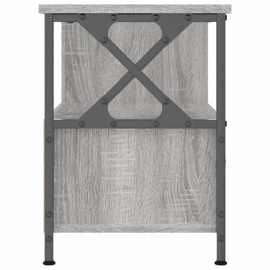 Tv-meubel 90x33x45 cm bewerkt hout grijs sonoma eikenkleurig MeubelReus