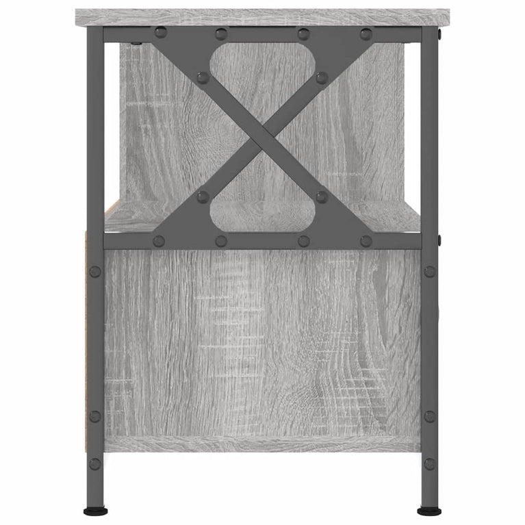 Tv-meubel 90x33x45 cm bewerkt hout grijs sonoma eikenkleurig MeubelReus