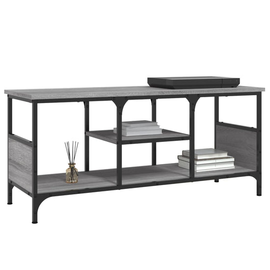 Tv-meubel 100x35x45 cm bewerkt hout en ijzer grijs sonoma eiken MeubelReus
