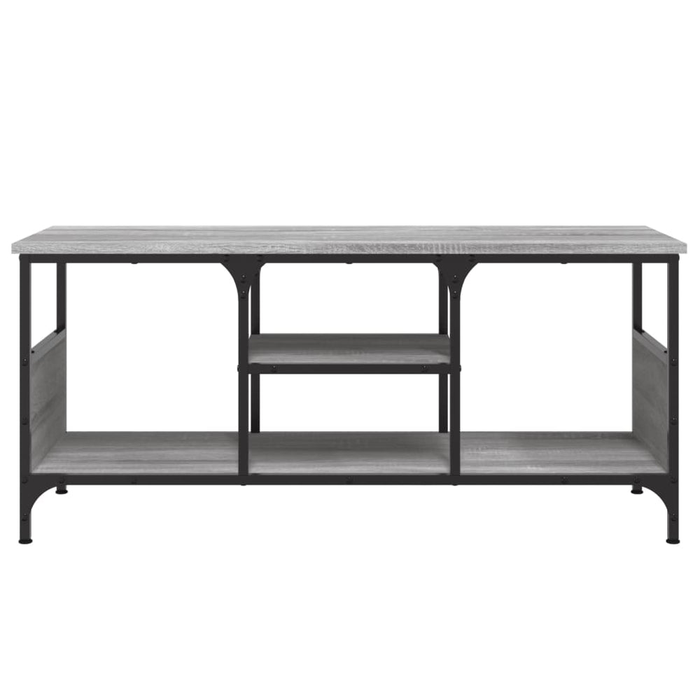 Tv-meubel 100x35x45 cm bewerkt hout en ijzer grijs sonoma eiken MeubelReus