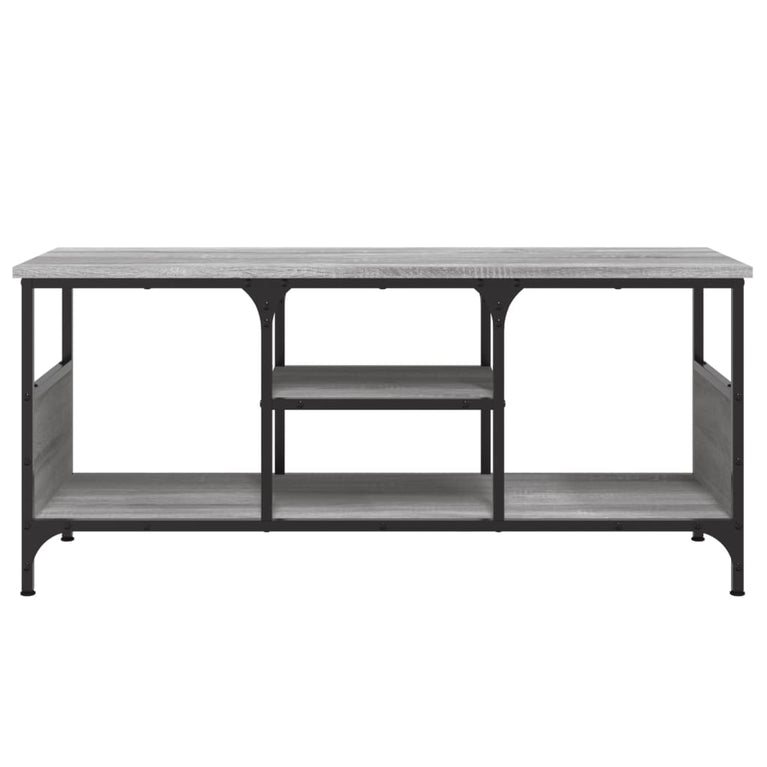 Tv-meubel 100x35x45 cm bewerkt hout en ijzer grijs sonoma eiken MeubelReus