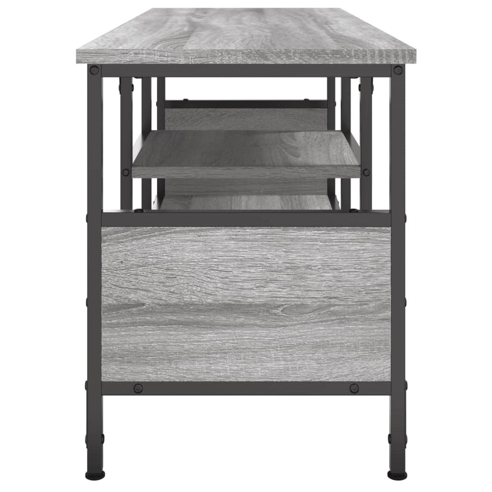 Tv-meubel 100x35x45 cm bewerkt hout en ijzer grijs sonoma eiken MeubelReus