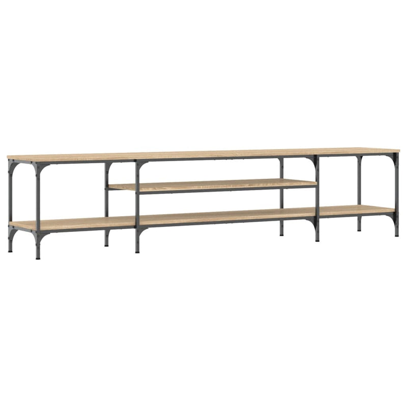 Tv-meubel 201x35x45 cm bewerkt hout en ijzer sonoma eikenkleur MeubelReus