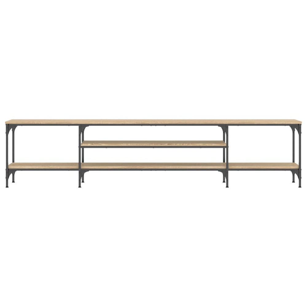 Tv-meubel 201x35x45 cm bewerkt hout en ijzer sonoma eikenkleur MeubelReus