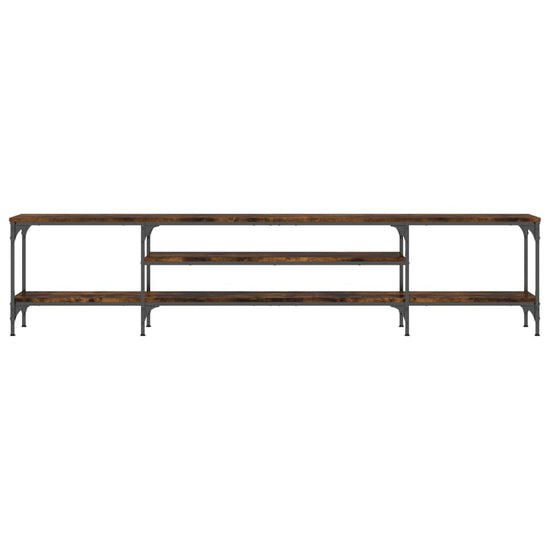 Tv-meubel 201x35x45 cm bewerkt hout en ijzer gerookt eikenkleur MeubelReus