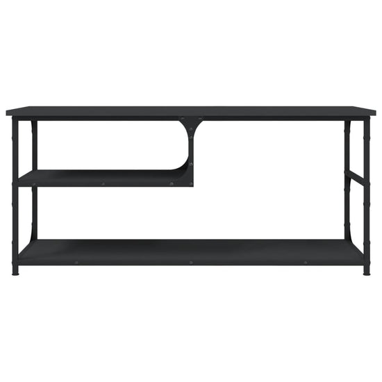 Tv-meubel 103x38x46,5 cm bewerkt hout en staal zwart MeubelReus
