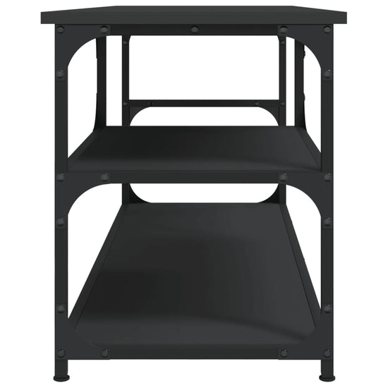 Tv-meubel 103x38x46,5 cm bewerkt hout en staal zwart MeubelReus