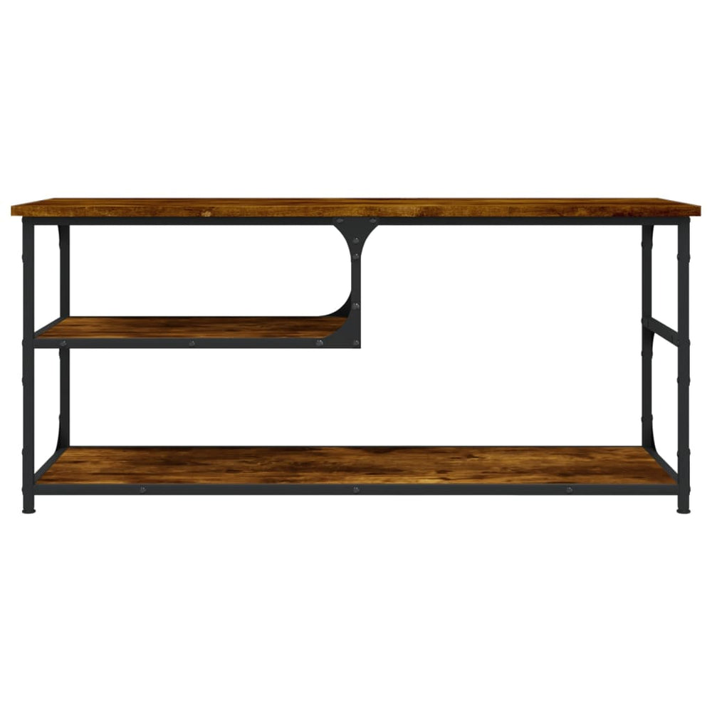 Tv-meubel 103x38x46,5 cm bewerkt hout staal gerookt eikenkleur MeubelReus