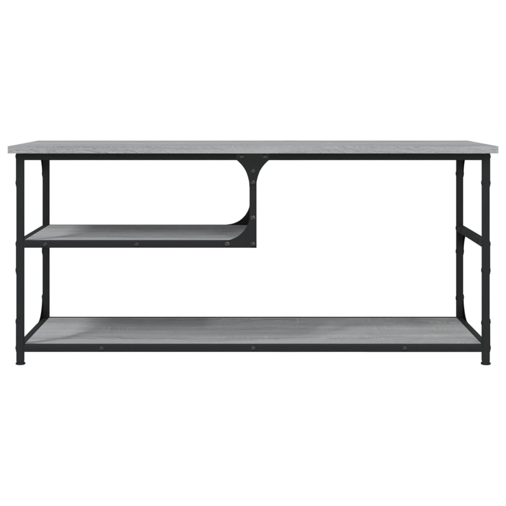 Tv-meubel 103x38x46,5 cm en bewerkt hout staal grijs sonoma MeubelReus