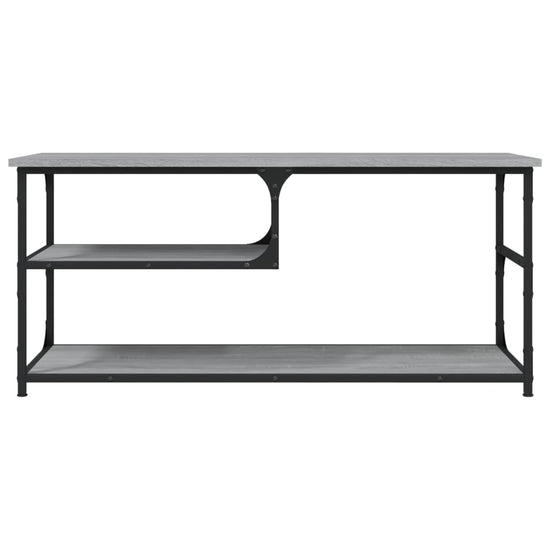 Tv-meubel 103x38x46,5 cm en bewerkt hout staal grijs sonoma MeubelReus