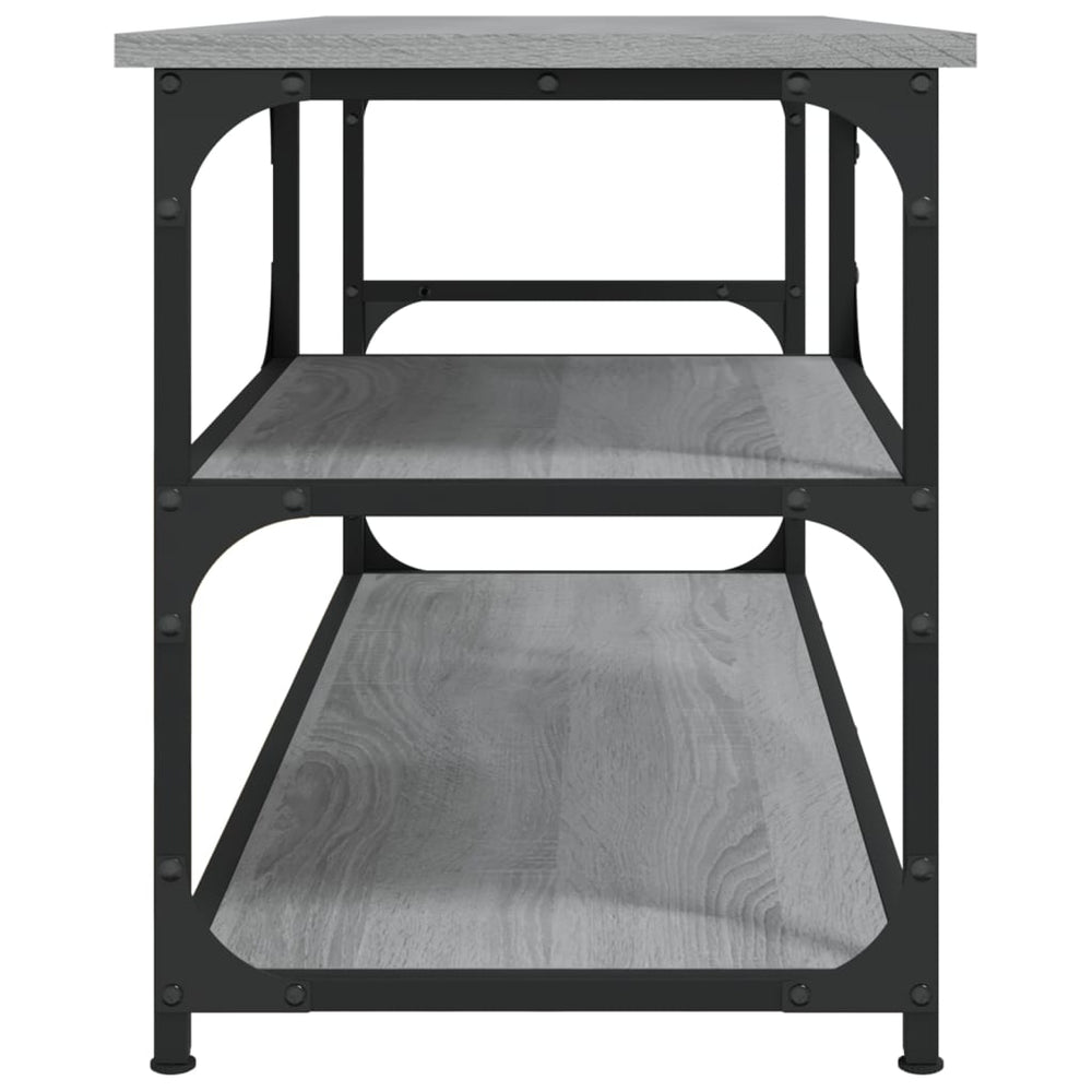 Tv-meubel 103x38x46,5 cm en bewerkt hout staal grijs sonoma MeubelReus
