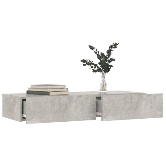 Tv-meubel met LED-verlichting 90x35x15,5 cm betongrijs MeubelReus