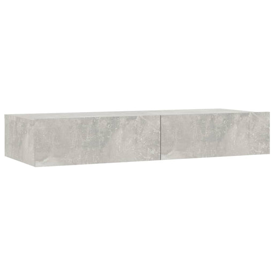 Tv-meubel met LED-verlichting 90x35x15,5 cm betongrijs MeubelReus