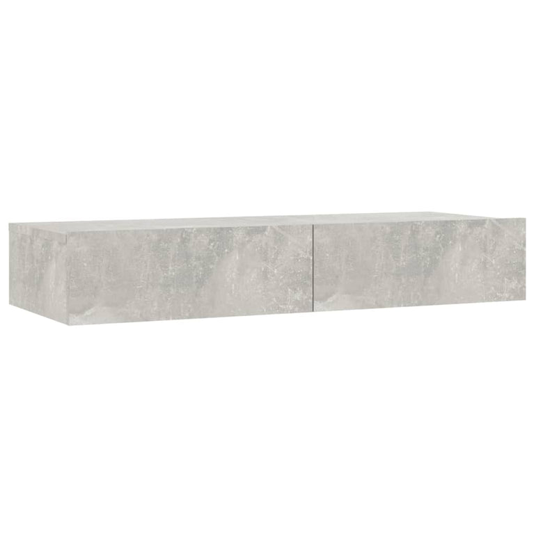 Tv-meubel met LED-verlichting 90x35x15,5 cm betongrijs MeubelReus