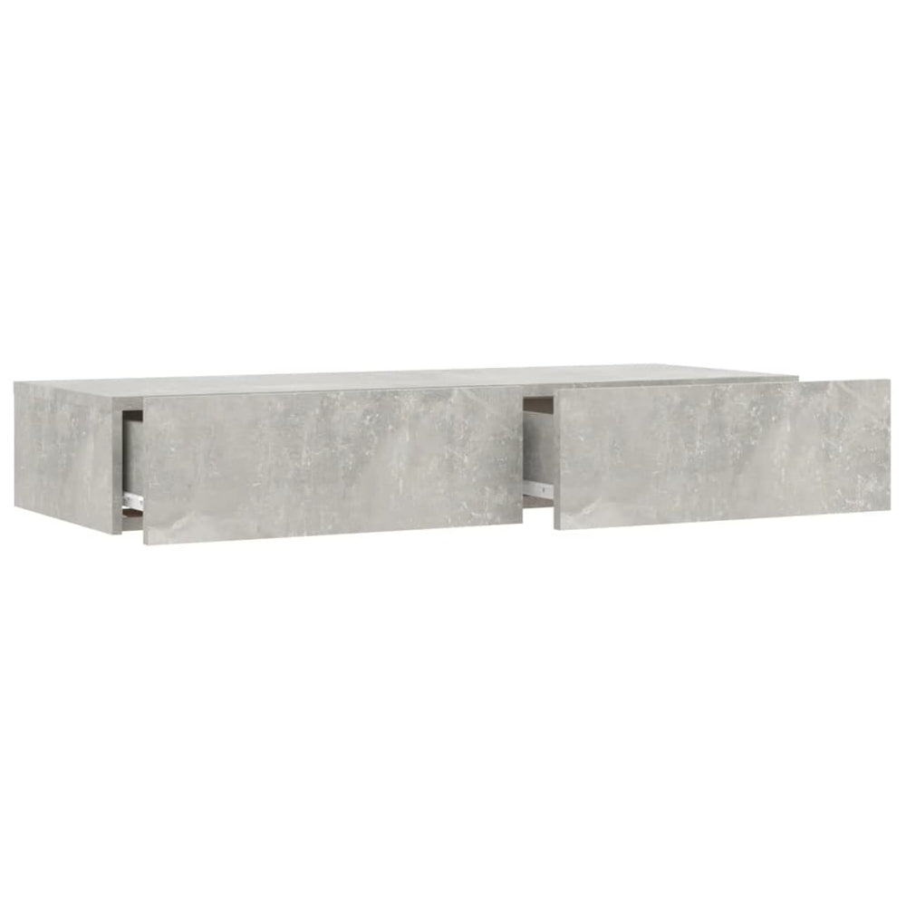 Tv-meubel met LED-verlichting 90x35x15,5 cm betongrijs MeubelReus