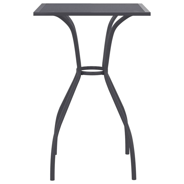 Tuintafel 50x50x72 cm staalgaas antracietkleurig MeubelReus